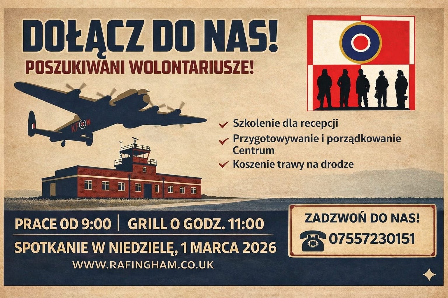 Wolontariat w RAF Ingham – Centrum Polskich Dywizjonów Bombowych